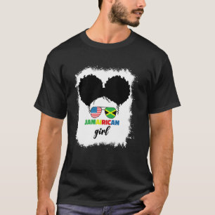 Camiseta Mitad Americano Y Jamaicano América Jamaica Bander