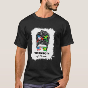 Camiseta Mitad Americano Y Jamaicano Mezcla Estados Unidos