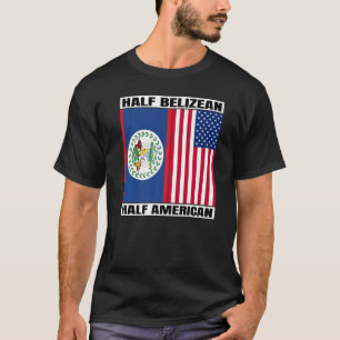 Camiseta Mitad beliceño y estadounidense ADN Patrimonio Bel