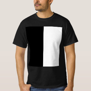 Camiseta mitad blanca mitad negra, mitad negra mitad blanca