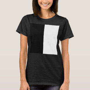 Camiseta mitad blanca mitad negra, mitad negra mitad blanca