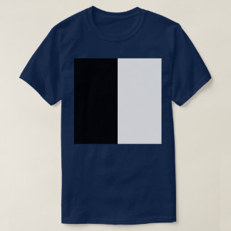 Camiseta mitad blanco mitad negro, mitad negro mitad blanco