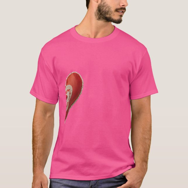 Camiseta Mitad Casi Como Un Corazón Bordado Derecha (Anverso)