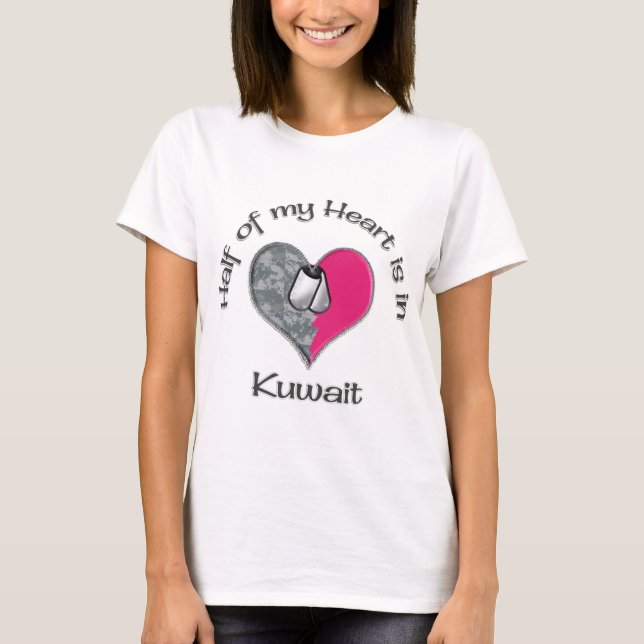 Camiseta Mitad de mi corazón Kuwait (Anverso)