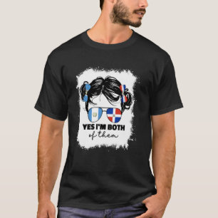 Camiseta Mitad dominicana y guatemalteca bandera de Guatema