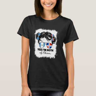 Camiseta Mitad dominicano y guatemalteco bandera de Guatema
