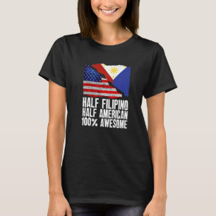 Camiseta Mitad filipino mitad estadounidense Pinoy Filipina