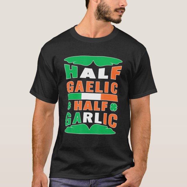 Camiseta Mitad gaélico italiano medio gaélico italiano St P (Anverso)