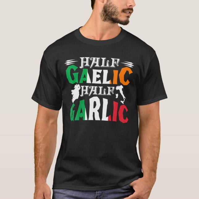 Camiseta Mitad gaélico medio gaélico irlandés St. Patrick (Anverso)