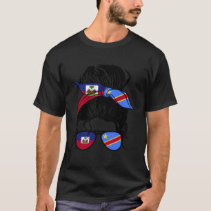 Camiseta Mitad Haitiano Mitad Dr Congoleses Mezclan Haití Y