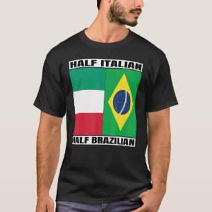 Camiseta Mitad italiano mitad brasileño herencia Italia y B