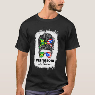 Camiseta Mitad Jamaicano Y Puertorriqueño Rico Jamaica Band