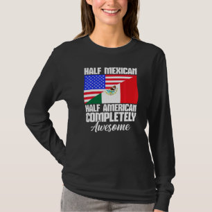 Camiseta Mitad Mexicano Mitad Americano Completamente Impre