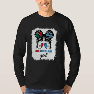 Camiseta Mitad Mexicano Y Guatemalteco México Guatemala Ban