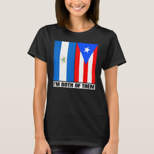 Camiseta Mitad nicaragüense mitad puertorriqueño ADN Nicara