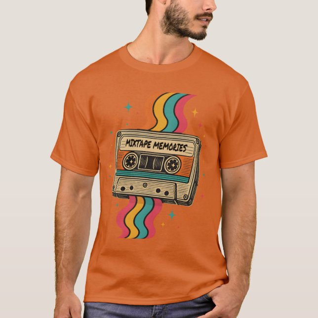 Camiseta Mitape Memories Retro Cassetteape Design friend (Anverso)