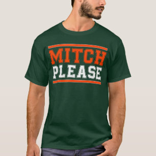 Camiseta MITCH POR FAVOR Niña divertida azul y naranja