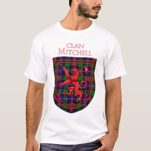 Camiseta Mitchell Tartan Scottish Plaid Lion Rampant