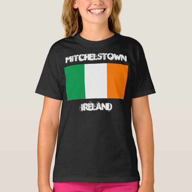 Camiseta Mitchelstown, Irlanda con Chicas de bandera irland (Anverso)