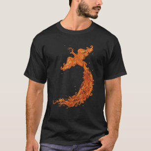 Camiseta Mithología Flying Mythtic Fire Bird Phoenix Distre