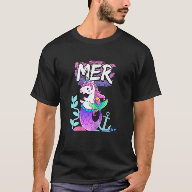 Camiseta Mítica Mágica Mermicorn Unicornio Sirvienta MER (Anverso)