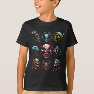 Camiseta Mítico Skeleton De Halloween Enfrenta Horror