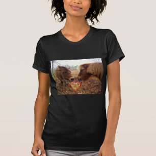 Camiseta Mítinico burro y corazón de San Valentín de caball