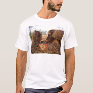 Camiseta Mítinico burro y corazón de San Valentín de caball