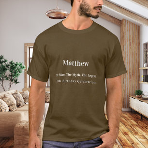 Camiseta Mito de cumpleaños nombre leyenda marrón divertido