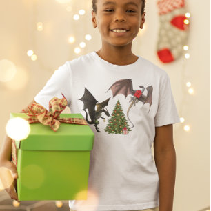 Camiseta Mito del Dragón de Navidad Árbol de Fiesta