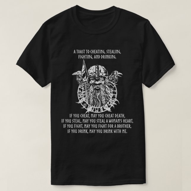 Camiseta Mitología del Viking Medieval - Odin de Dios Nórdi (Diseño del anverso)