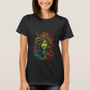 Camiseta Mitología griega antigua Medusa V Cuello