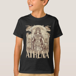 Camiseta Mitología Griega Atenea La Diosa De La Sabiduría Y