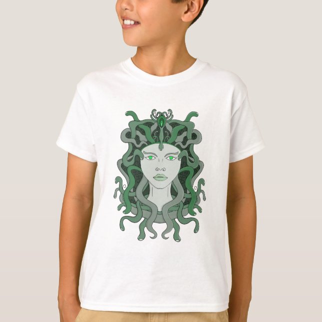 Camiseta Mitología griega de la gorra de serpiente Medusa G (Anverso)
