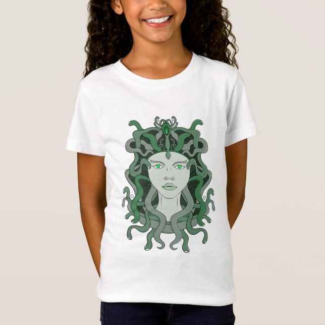 Camiseta Mitología griega de la gorra de serpiente Medusa G (Anverso)
