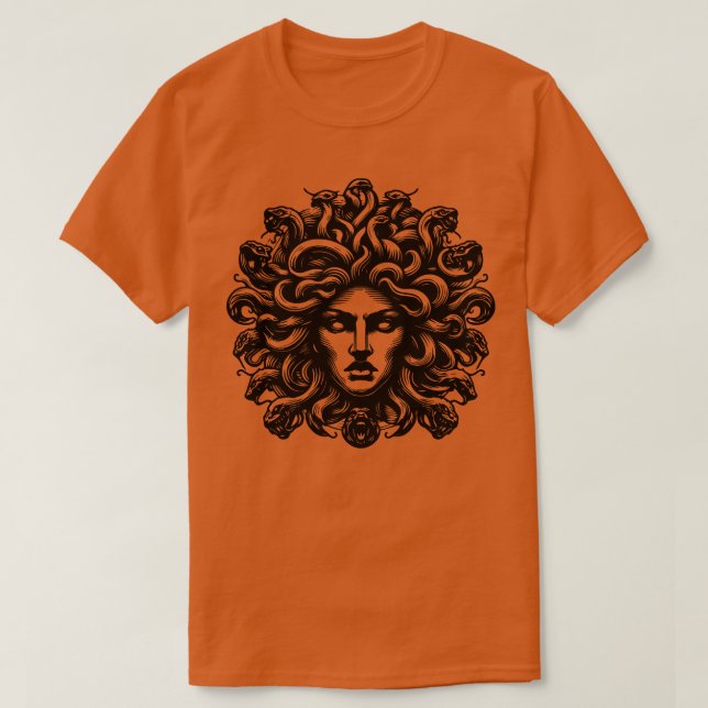 Camiseta mitología griega de medusa (Diseño del anverso)