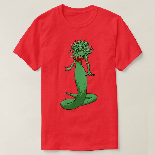 Camiseta Mitología griega de Medusa Dios Antiguo Grecia (Diseño del anverso)