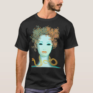 Camiseta Mitología griega Jefe de la serpiente Monstruo Med