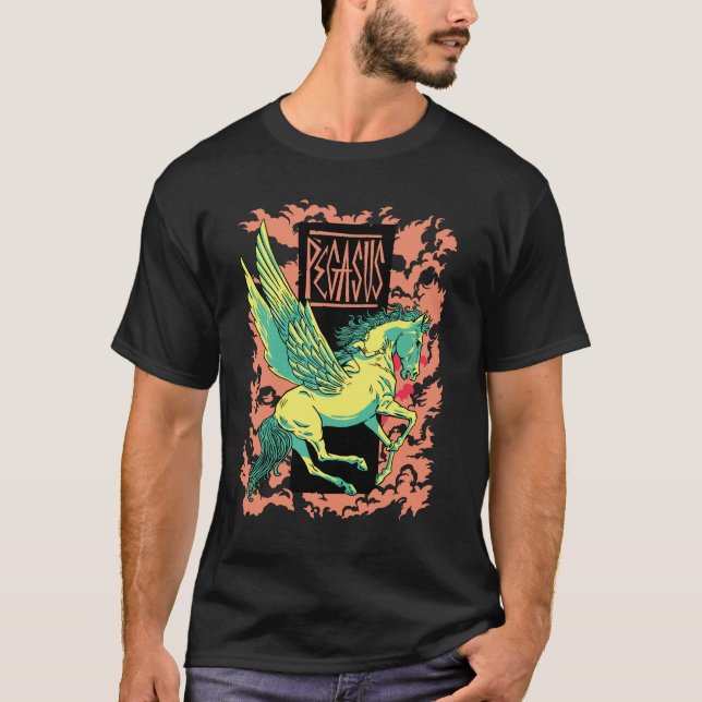 Camiseta Mitología griega - Pegasus el Stallion alado (Anverso)