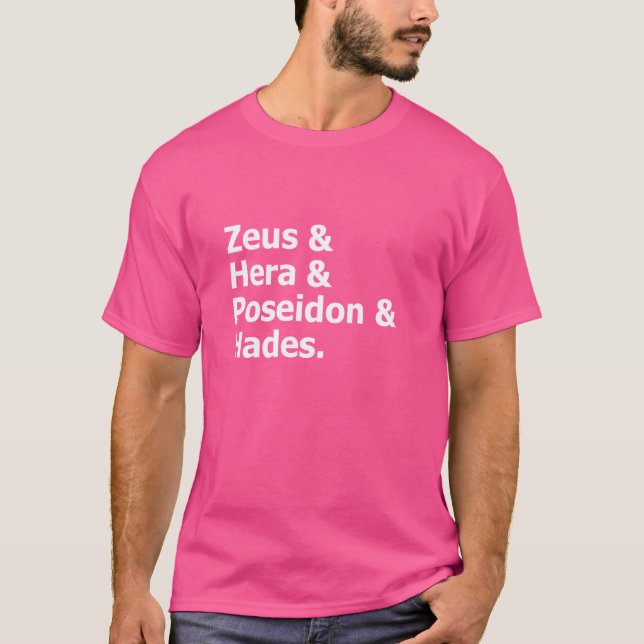 Camiseta Mitología griega Zeus Hera Poseidon Hades Mítica (Anverso)