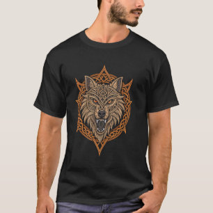 Camiseta Mitología Nórdica Vikingo Fenrir Lobo - Nórdico An