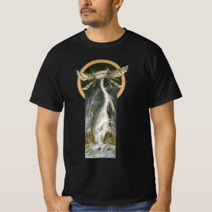 Camiseta Mitología Vintage, un dragón alado en el océano