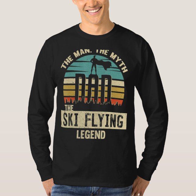 Camiseta Mitos de Man Legend Dad Ski Flying (Anverso)