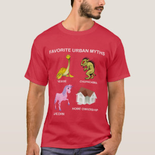 Camiseta Mitos urbanos favoritos Nessie Chupacabra Unicorni