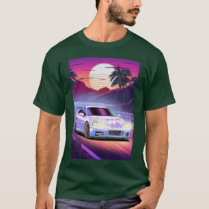 Camiseta Mitsubishi 3000GT Blanco Sueños Costeros amigos di