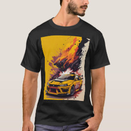 Camiseta Mitsubishi EVO Coolest Car en amarillo