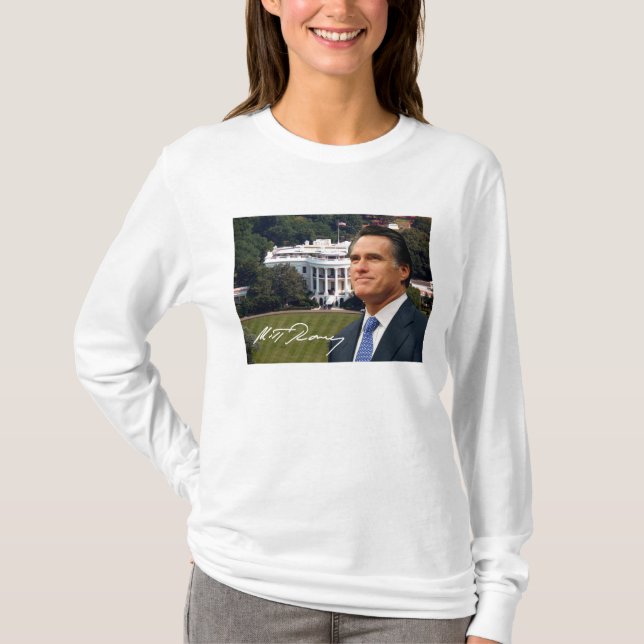 Camiseta Mitt Romney y Casa Blanca (Anverso)