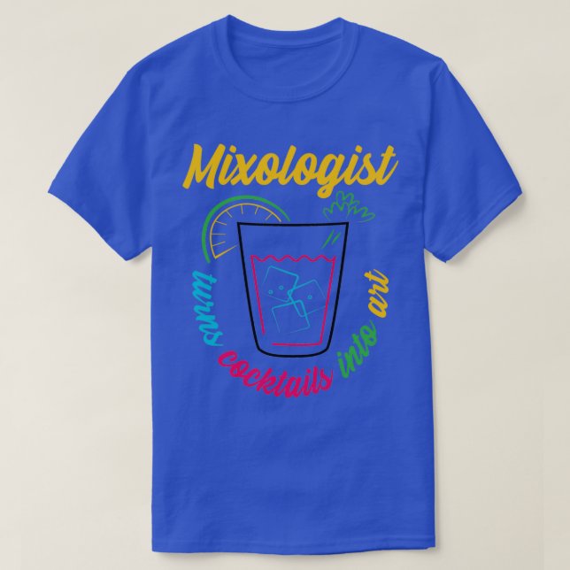 Camiseta Mixólogo Cocktail Bartender 2 (Diseño del anverso)