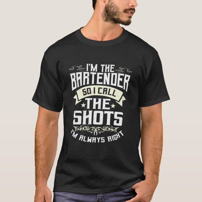Camiseta Mixólogo de Barman Bartending Barkeep Bar (Anverso)
