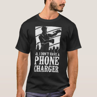 Camiseta Mixólogo de barman no tengo un cargador de teléfon